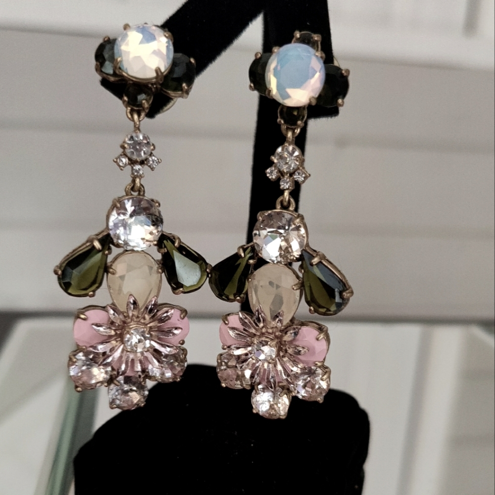 Vintage Drop Flower Earrings